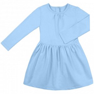 Голубое платье с длинным рукавом 2-3