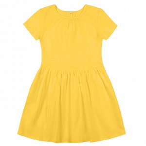 Желтое платье с коротким рукавом 2-3