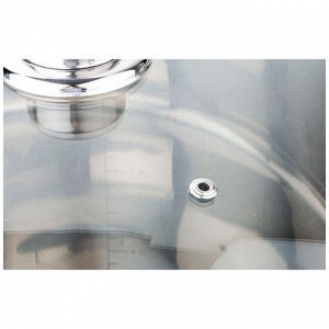 Кастрюля agness со стеклянной крышкой нержавеющая сталь 7 л, 22*19 см