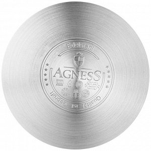 Кастрюля agness со стеклянной крышкой нержавеющая сталь 30*23cm, 16 л