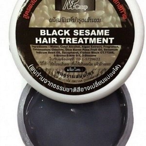 Маска для волос из черного кунжута с добавлением спирулины и витамина «Е»