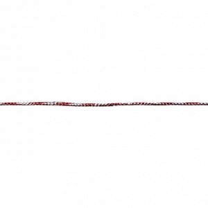 Шнур люрекс* диам. 1.5 мм серебро/красный