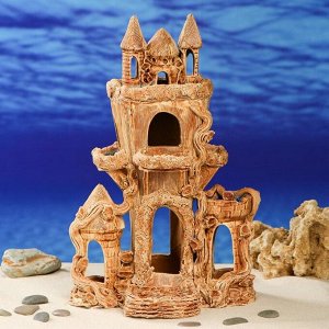 Декорация для аквариума "Замок", трёхъярусный, 22 х 30 х 43 см