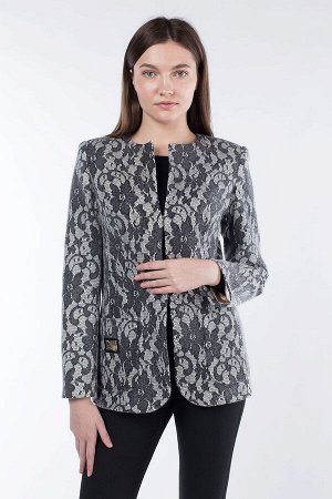 Пальто Цвет: Серый; Материал: Трикотаж; Длина рукава: 62; Длина изделия: 64