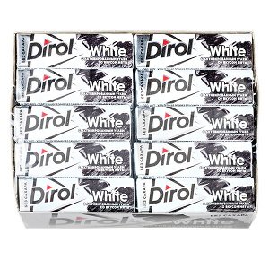 жевательная резинка Дирол White уголь-мята 1/30