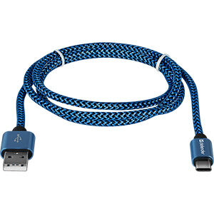 Шнур USB А-Type-C (1 м) шт.-шт. Defender USB09-03T PRO 2,1A 87817 син.