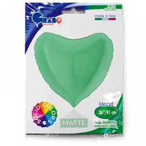 Г Б/РИС СЕРДЦЕ 36" Пастель Matte Green