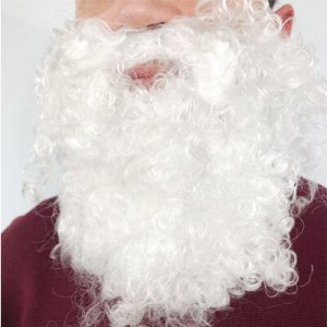 Борода Деда Мороза кудрявая 25см