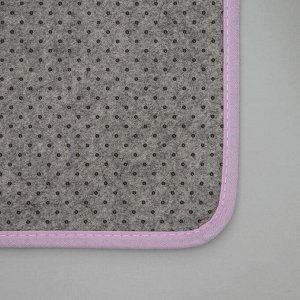 Набор ковриков для ванны и туалета Доляна «Фиолетовые цветы», 2 шт: 40x50, 50x80 см