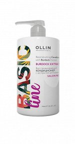 OLLIN BASIC LINE Восстанавливающий шампунь с экстрактом репейника 750мл/ Reconstructing Shampoo wit