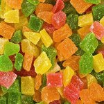 Цукаты (ананас кубики) разноцветные 3-5 мм, 100 гр