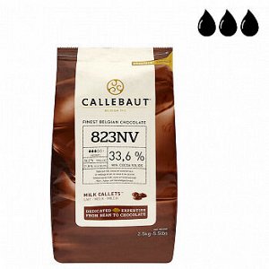 Шоколад Callebaut молочный 33,6% 2,5 кг (823-RT-U71)