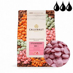 Шоколад Callebaut розовый со вкусом клубники, 2,5 кг (STRAWBERRY-RTU70)