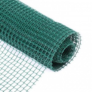 Сетка садовая, 1x10 м, ячейка ромб 15x15 мм, пластиковая, зелёная, Greengo, в рулоне