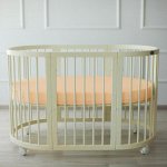 Простыня овальная «Крошка Я» 165х115 см, цвет коралловый, мако-сатин