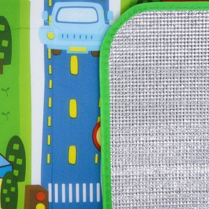 Коврик детский на фольгированной основе, «Веселые дороги» размер 180x150см