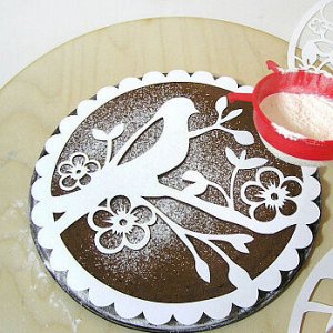 Трафарет для торта Бордюр "Елочки" 11*32 см