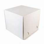Коробка для торта картонная 22*22*25 см (самолет)