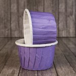 Капсулы для маффинов с бортиком Polca Dot Фиолетовые 50*40 мм, 20 шт