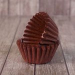 Капсулы бумажные для конфет Коричневые 25*18 мм, 20-25 шт