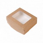 Коробка крафт с окном 10*8*3 см