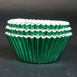 Капсулы бумажные Зеленые металлик 50*35 мм, 1000 шт