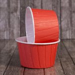 Капсулы для маффинов с бортиком Polca Dot Красные 50*40 мм, 20 шт