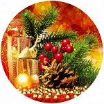 Новый год №6, картинка на вафельной бумаге 20 см