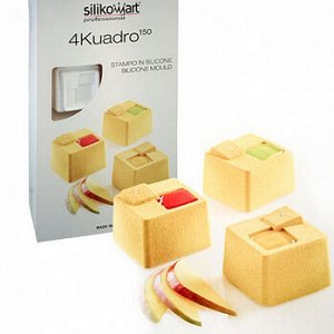 Форма силиконовая Silikomart 4Kuadro (Квадро), 8 ячеек