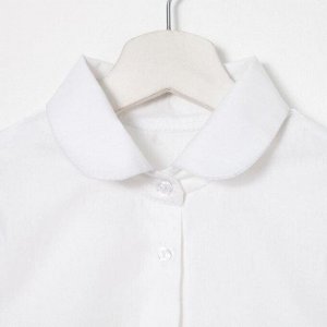 Блузка для девочки, цвет белый, рост