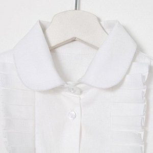 Блузка для девочки, цвет белый, рост