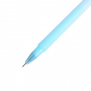 Ручка гелевая-прикол "Нарцис", меняет цвет при ультрафиолете, голубая