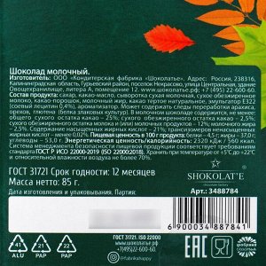 Шоколад молочный «Любимому учителю», 85 г