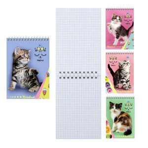 Блокнот А6 40л "БиДжи Meow notebook" ассорти, гребень 1/23 арт. Б6гр40 7467