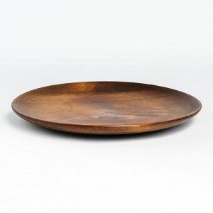Набор тарелок «Сибирский Кедр», из натуральной кедра, 2 шт: d=21; 25 см, цвет шоколадный