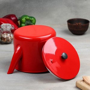 Чайник-котелок с декоративным покрытием 2,5 л, цвет красный