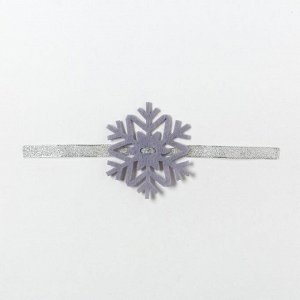 Декор для салфетки "Снежинка" серый 7х8 см 100% п/э, фетр