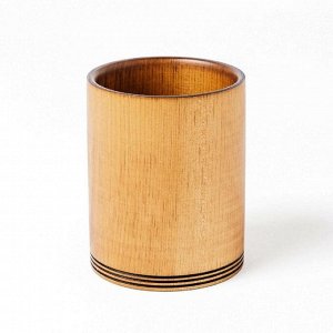 Стакан деревянный Magistro, 450 мл, 10x8 см, из натурального кедра, коричневый