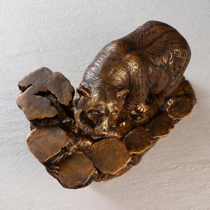 Мини-бар "Медведь", цвет коричнево-золотой, 32 см