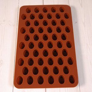 Форма силиконовая для шоколада "Кофейные зерна" 18,5*11, 55 ячеек