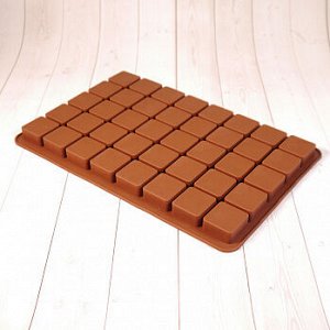 Форма силиконовая для шоколада "Кубики большие" 30*20, 40 ячеек
