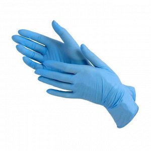 Перчатки нитриловые Household Gloves голубые. 500/50