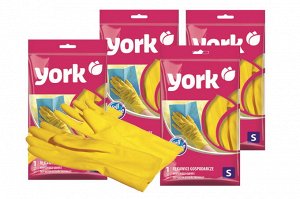 "YORK" Перчатки хозяйственные, размер S, 092030