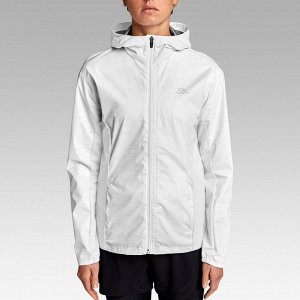 Куртка дождевик для бега женская run rain белая kalenji