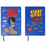 Записная книжка 7БЦ А7, 96л., &quot;SWAG&quot;, 80г/м2, тонированный блок, на резинке, ассорти