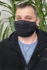 Мужская маска для лица многоразовая модель М510 черный