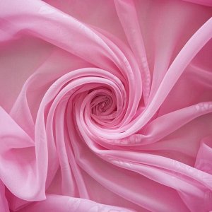 Штора тюль с тиснением роза 300х260 см, св.розовый, пэ 100%