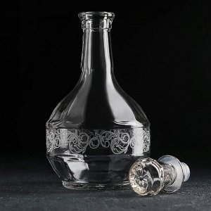 Графин GiDGLASS «Флора», с гравировкой, 500 мл