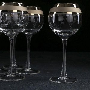Набор бокалов для вина GiDGLASS Ring, 280 мл, 6 шт, с гравировкой и напылением