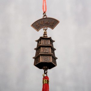 Колокольчик металл "Пагода" d=2,5 см 22х4х2,5 см